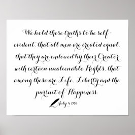 Póster Declaración de Independencia de los Estados Unidos