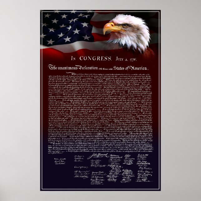 Póster Declaración de Independencia de los Estados Unidos (Frente)