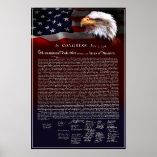 Póster Declaración de Independencia de los Estados Unidos