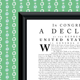 Póster Declaración de Independencia, Dunlap en letra mode