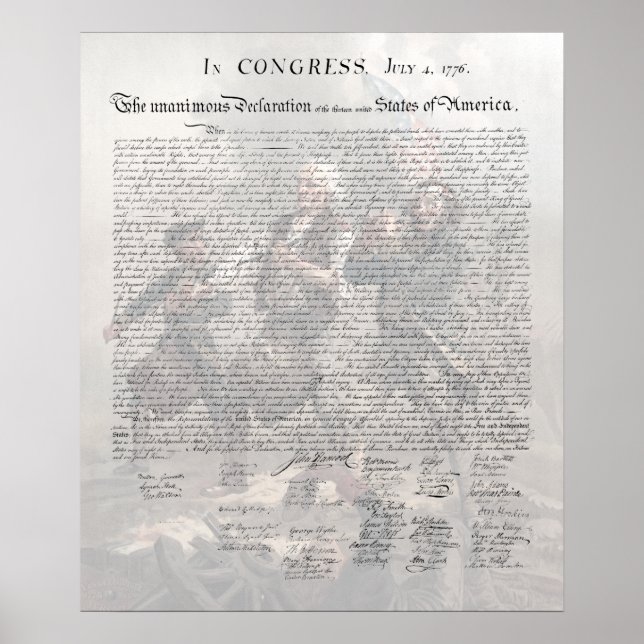 Póster Declaración de Independencia/Espíritu de Estados U (Frente)