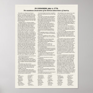 Póster Declaración de Independencia. poster de la sala de