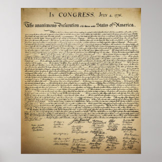 Póster Declaración de la Independencia del Tamaño Origina