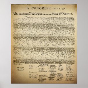 Póster Declaración de la Independencia del Tamaño Origina