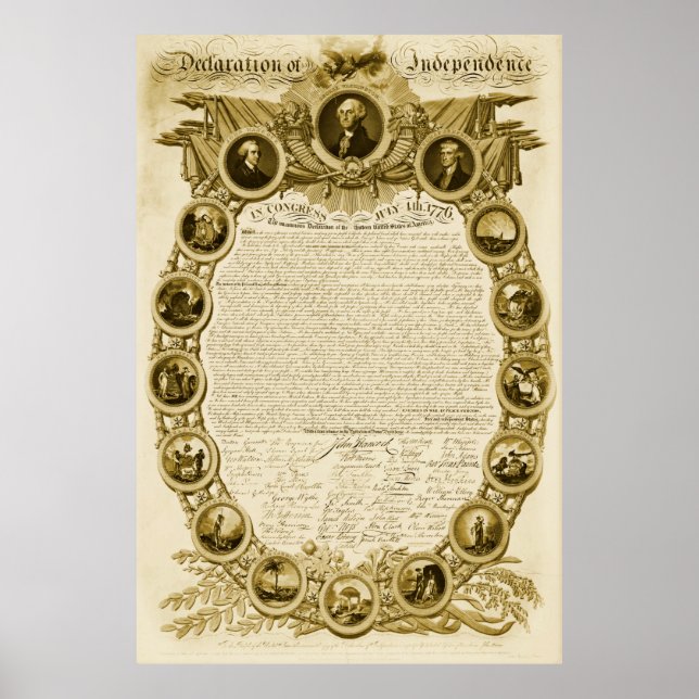 Póster Declaración Independencia-7 32" X 47" digital enh (Frente)