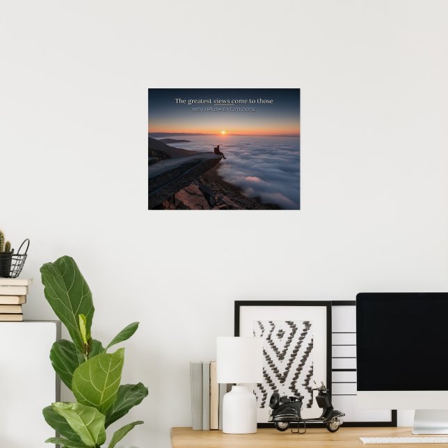 Póster Declaración Motivacional Inspiradora (Oficina en casa)