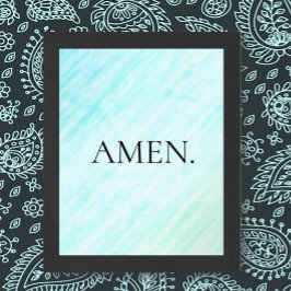 Póster Declaración simplista, Minimalista de fe