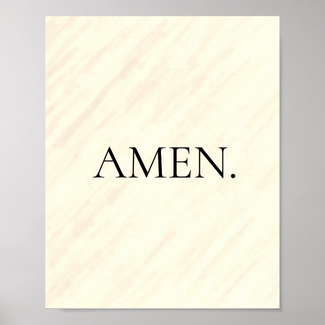 Póster Declaración simplista, Minimalista de fe (Frente)