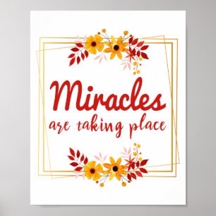 Póster declaraciones de vibra positivas para el éxito y e