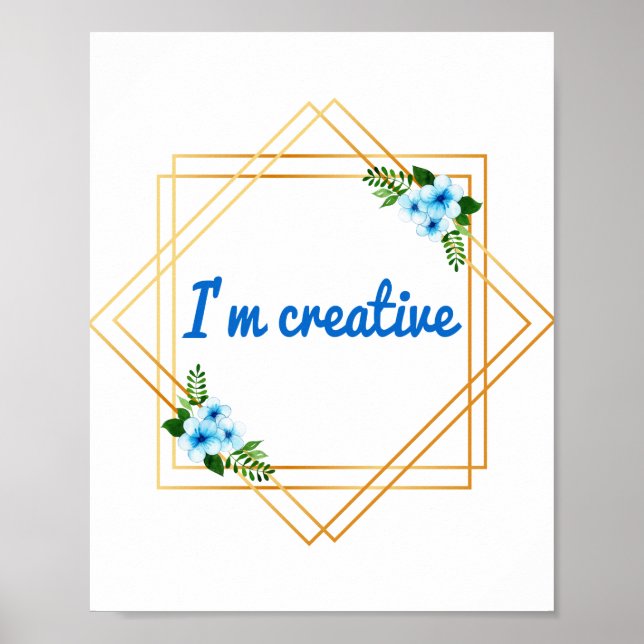 Póster declaraciones de vibra positivas para la vida y el (Frente)