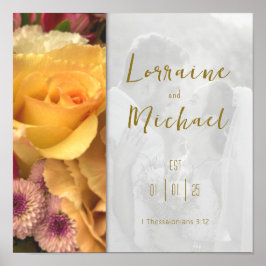 Póster Declaration of Love Yellow Rose Picture Poster