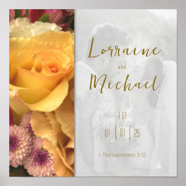 Póster Declaration of Love Yellow Rose Picture Poster (Frente)