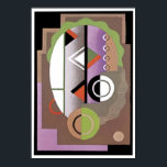 Póster Deco Art<br><div class="desc">Ejemplo de pintura abstracta clásica Art Decó. Círculos y rectángulos. Simplemente diversión</div>