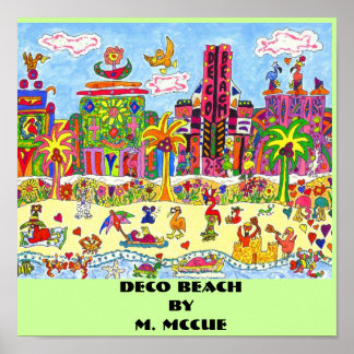 Póster Deco Beach