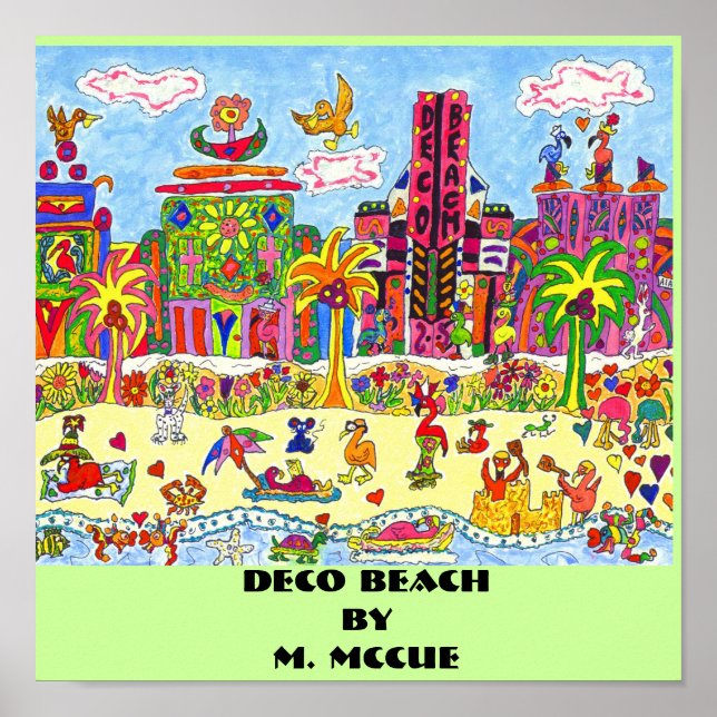 Póster Deco Beach (Frente)