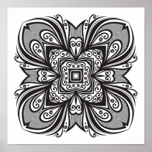 Póster Deco Black Square Inspired 2