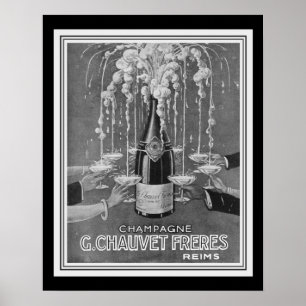 Póster Deco Chauvet Freres Champagne Ad 16 x 20