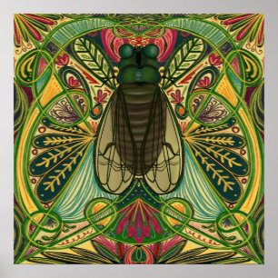 Póster Deco Cicada