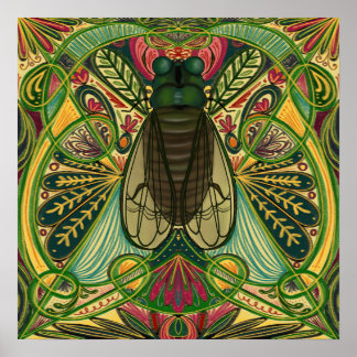 Póster Deco Cicada