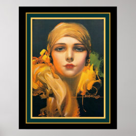 Póster Deco de "Flor de Oriente" - Rolf Armstrong 16x20