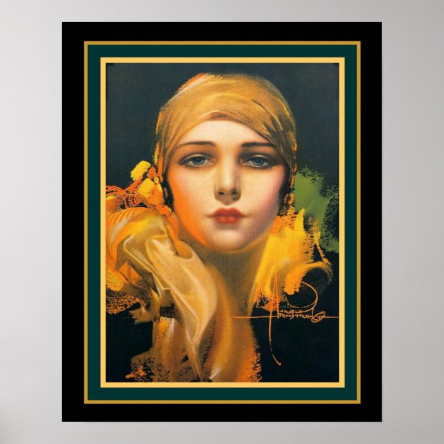 Póster Deco de "Flor de Oriente" - Rolf Armstrong 16x20 (Frente)