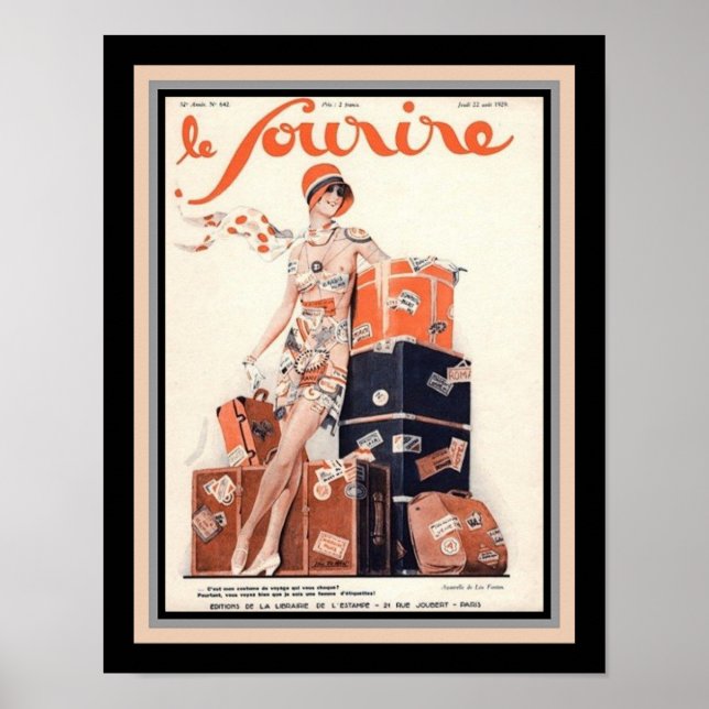Póster Deco francés Le Sourire de 1929 (Frente)