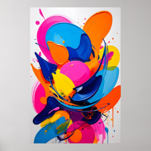 Póster Decor Abstracto Colorido Dopamina Vibrante