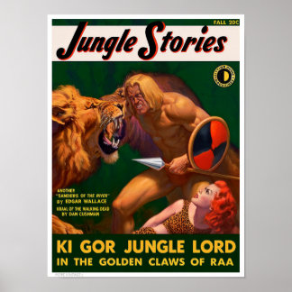 PÓSTER DECORACIÓN: CUBIERTA DE REVISTA PULP VINTAGE