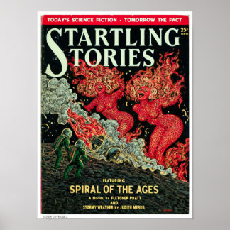 PÓSTER DECORACIÓN: PORTADA DE REVISTA DE CIENCIA FICCIÓN