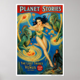 PÓSTER DECORACIÓN: PORTADA DE REVISTA DE CIENCIA FICCIÓN