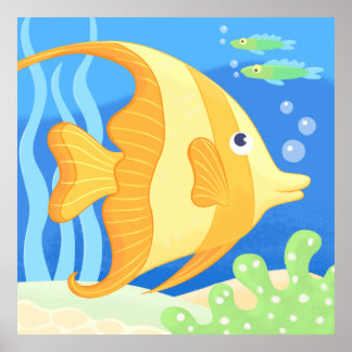 poster - decoración tropical adorable