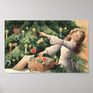 Póster Decorando el árbol