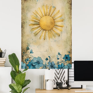 Póster décoration murale de type Sunburst.  