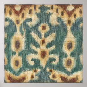 Póster Decorative Ikat Fabric Design by Chariklia Zarris