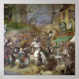 Póster Decorative panel depicting Paris