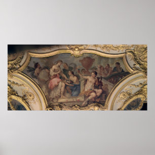 Póster Decorative panel from the Oval Salon