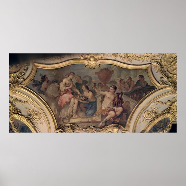 Póster Decorative panel from the Oval Salon (Frente)