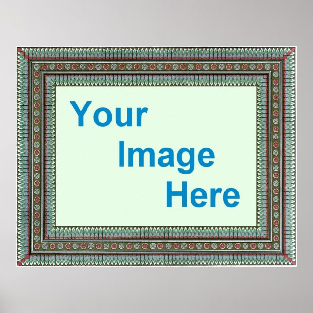 Póster Decorative Poster Border Template (Frente)