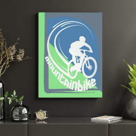Póster decorativo de bicicleta de montaña MTB verd