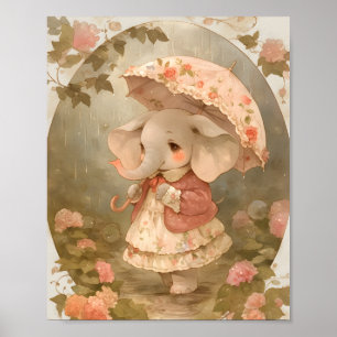 Póster decorativo de regalo para baby shower flora