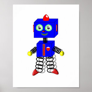 Póster Decorativo de Robot para Habitación de Niño