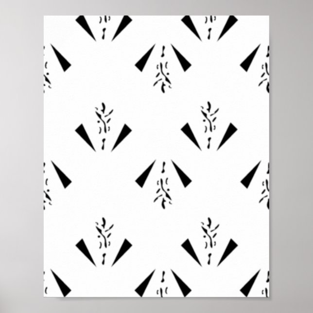 Póster Decorativo, gris de carbón vegetal (Frente)