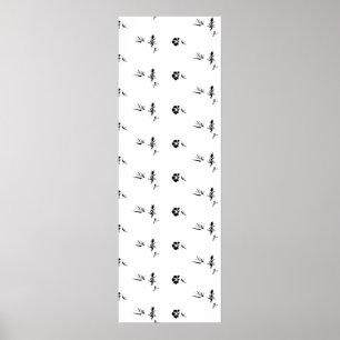 Póster Decorativo, gris oscuro, carbón vegetal