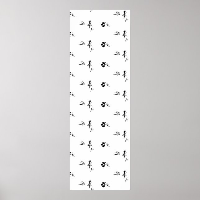 Póster Decorativo, gris oscuro, carbón vegetal (Frente)