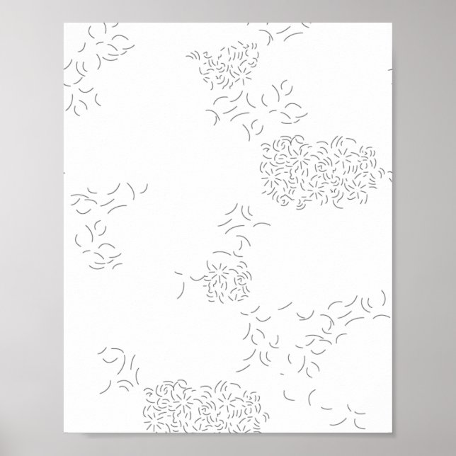 Póster Decorativo, gris pálido (Frente)