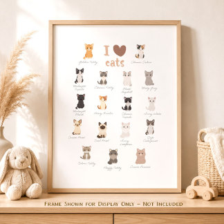 Póster decorativo para habitación de niños 'Amo lo