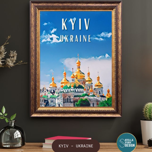 Póster Découvrez la beauté de Kiev (Kiev : Où l'histoire millénaire fusionne avec la vitalité urbaine. De l'ancienne beauté de ses églis)
