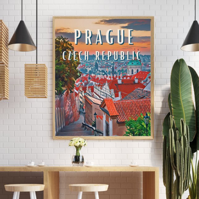 Póster Découvrez la Beauté de Praga (Prague : Là où les contes de fées prennent vie dans chaque rue pavée. ✨🏰 )