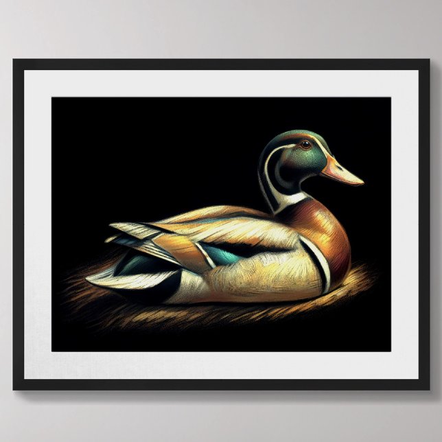 Póster Decoy pack mallard de dibujo pastel (Subido por el creador)