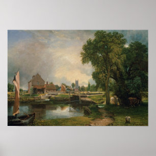 Póster Dedham Lock and Mill, 1820
